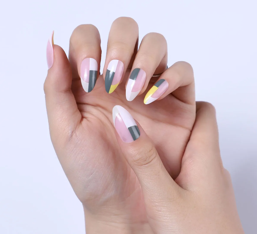 Blocked U PressOn Nails