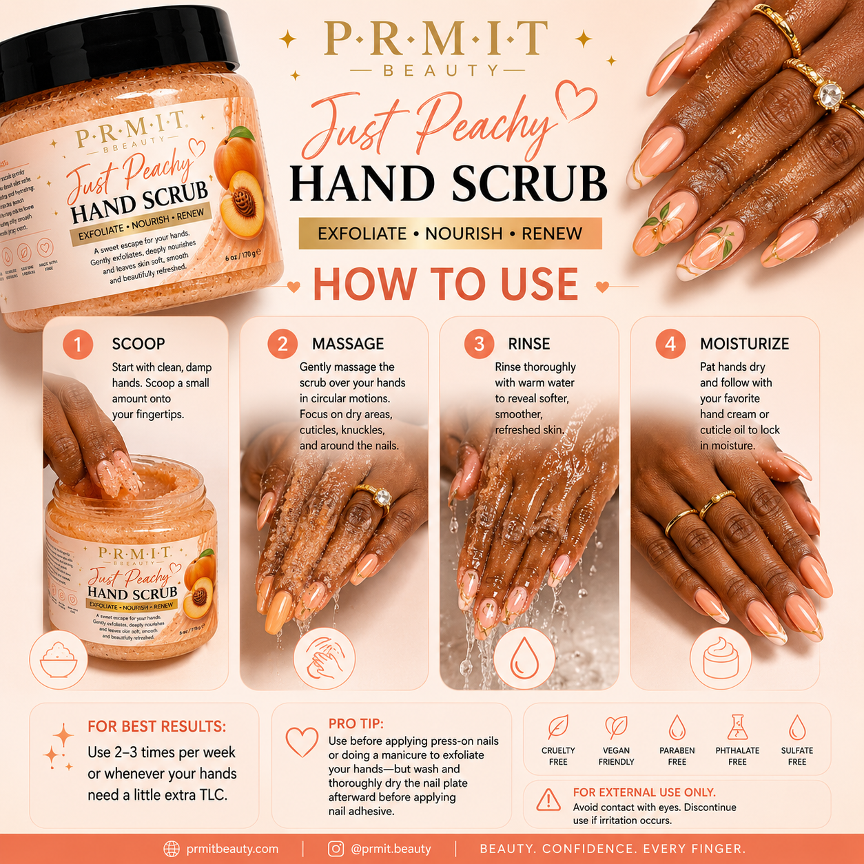 Just Peachy - Hand Scrub
