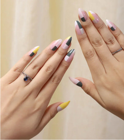 Blocked U PressOn Nails